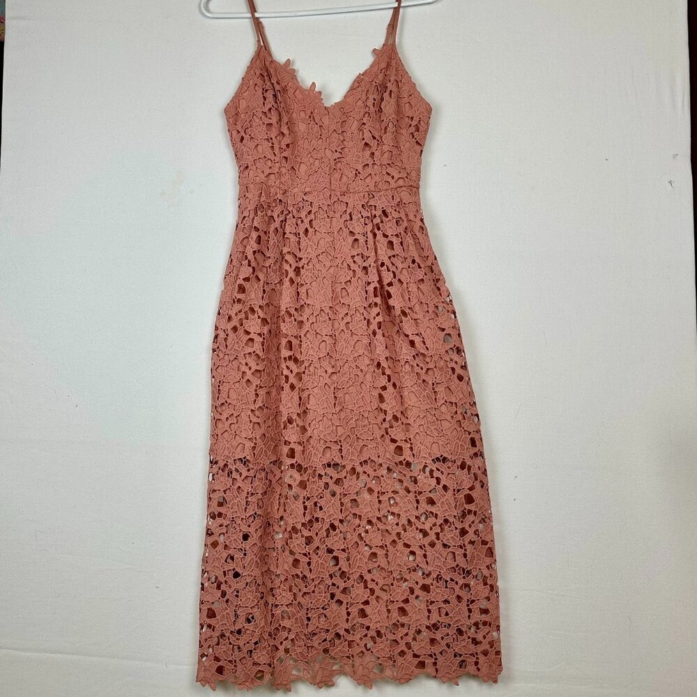 Astr the Label Eyelet Lace Mini-Midi Dress